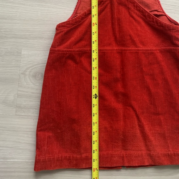 Forever 21 Red Corduroy Overalls Mini Dress w/ Pockets!! ❤️ - Picture 8 of 9